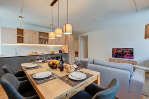 Dining - Modern Alpine Stay in San Bernardino | Ski, Hiking & Nature - Larix 204, San Bernardino, Switzerland (San Bernardino)