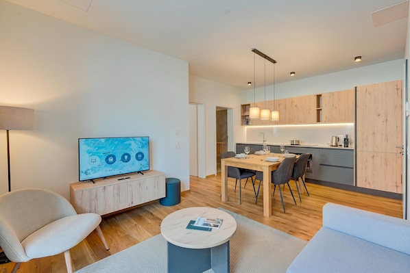Living area - Modern Alpine Stay In San Bernardino | Ski, Hiking & Nature - Larix 202, San Bernardino, Switzerland (San Bernardino)
