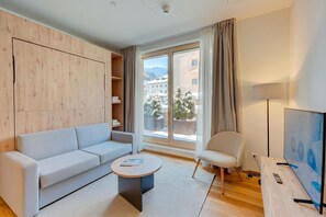 Living area - Modern Alpine Stay In San Bernardino | Ski, Hiking & Nature - Larix 002, San Bernardino, Switzerland (San Bernardino)