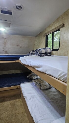 Camper 6 Enjoyable 2-bedroom recreational vehicle with AC just out of Fair Play.