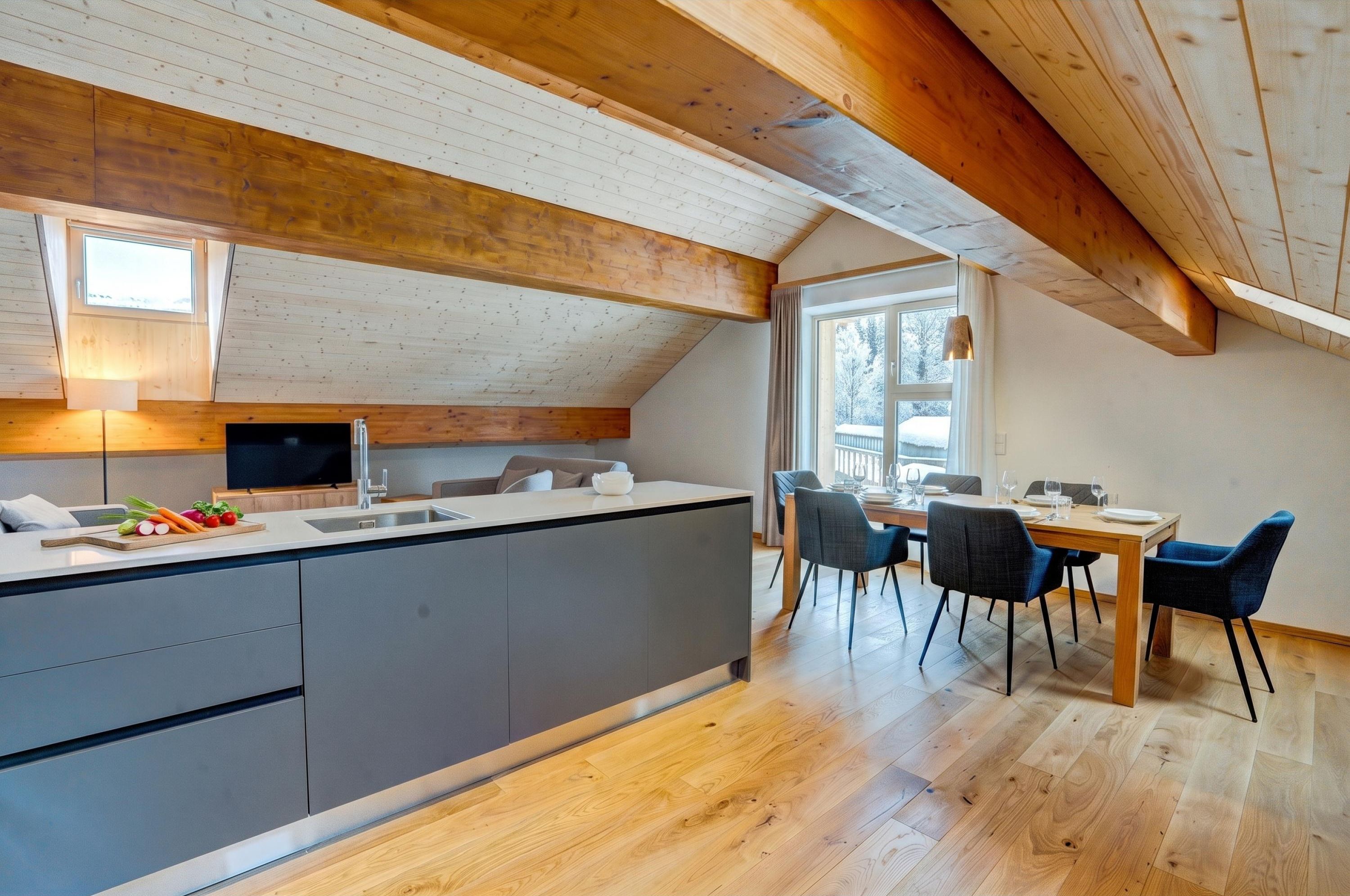 Kitchen and dining area