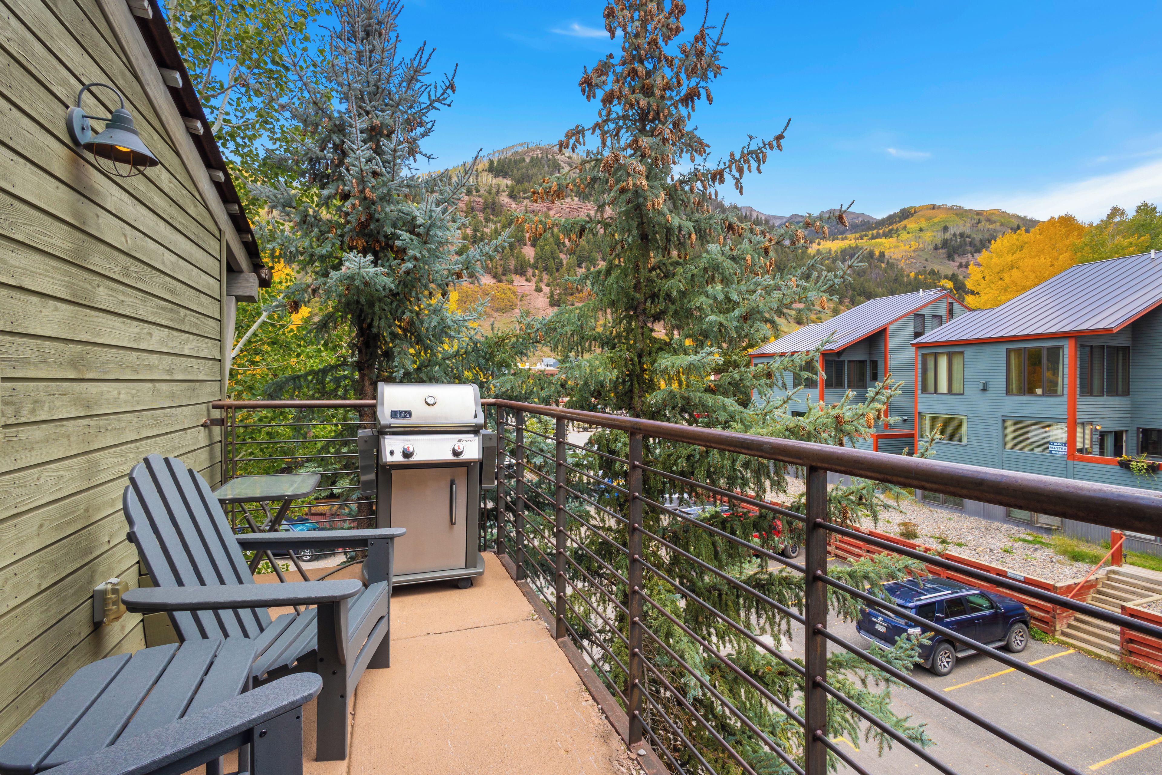 Fire up the grill and enjoy the fresh mountain air from your private deck.