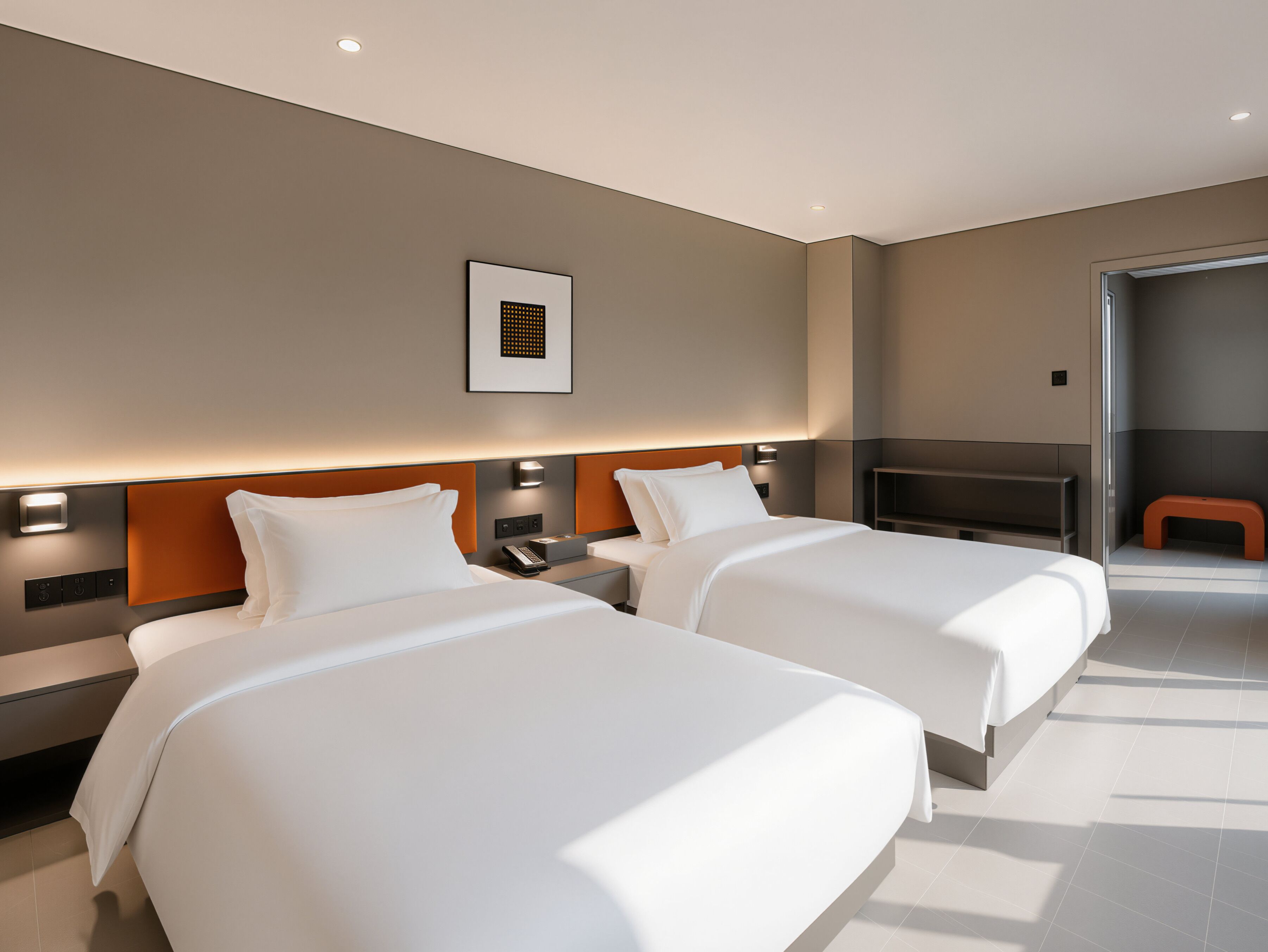 Luxury-Zweibettzimmer, Stadtblick | Verdunkelungsvorhänge, schallisolierte Zimmer, kostenloses WLAN