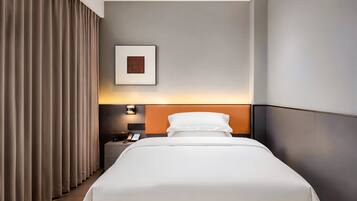 Habitación estándar doble, sin ventanas | Ropa de cama de alta calidad, edredones de plumas, cortinas opacas