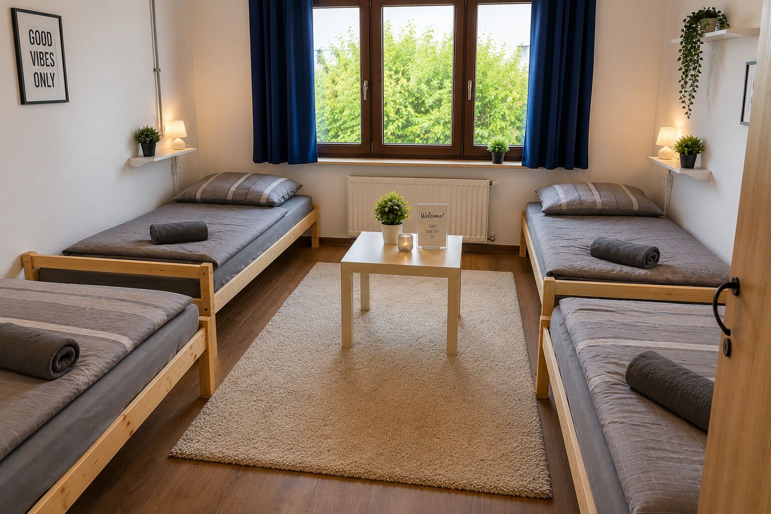 Economy Quadruple Room, Garden View
