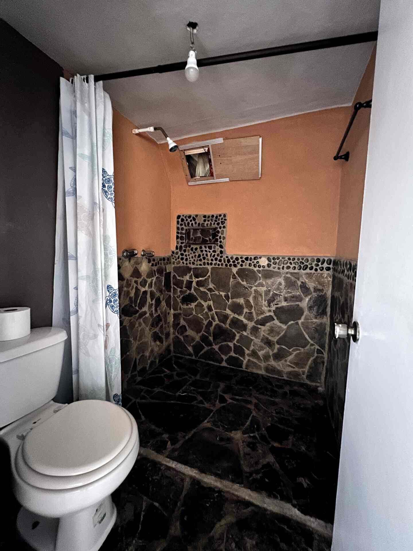 Serviettes fournies, papier toilette
