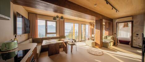 Luxury-Apartment, Klimaanlage, Bergblick | Innenbereich