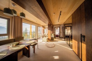 Luxury-Apartment, Klimaanlage, Bergblick | Speisen