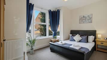 Iron/ironing board, travel cot, free WiFi, bed sheets