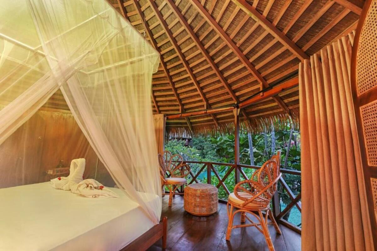 Rumah Pohon Superior, pemandangan kebun | Brankas dan Wi-Fi gratis