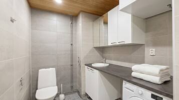 Comfort-Apartment, 2 Schlafzimmer, Stadtblick | Badezimmer | Dusche, Regendusche, Haartrockner, Bidet