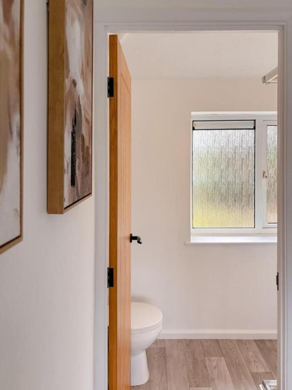 Shower, hair dryer, towels, toilet paper