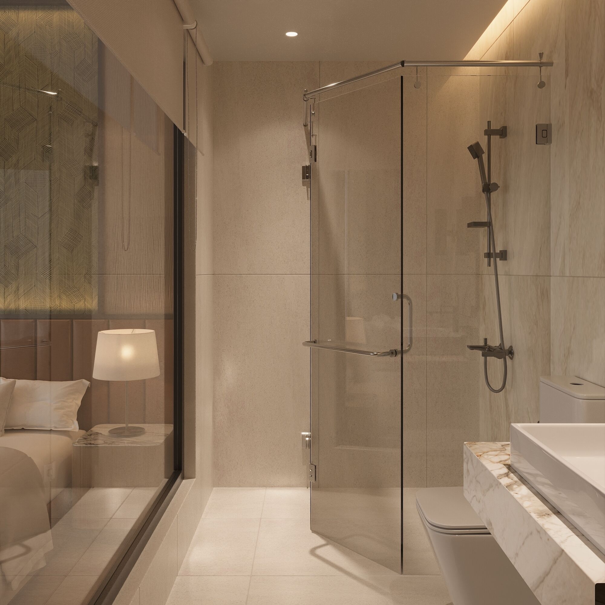 Habitación familiar con 2 camas individuales | Baño