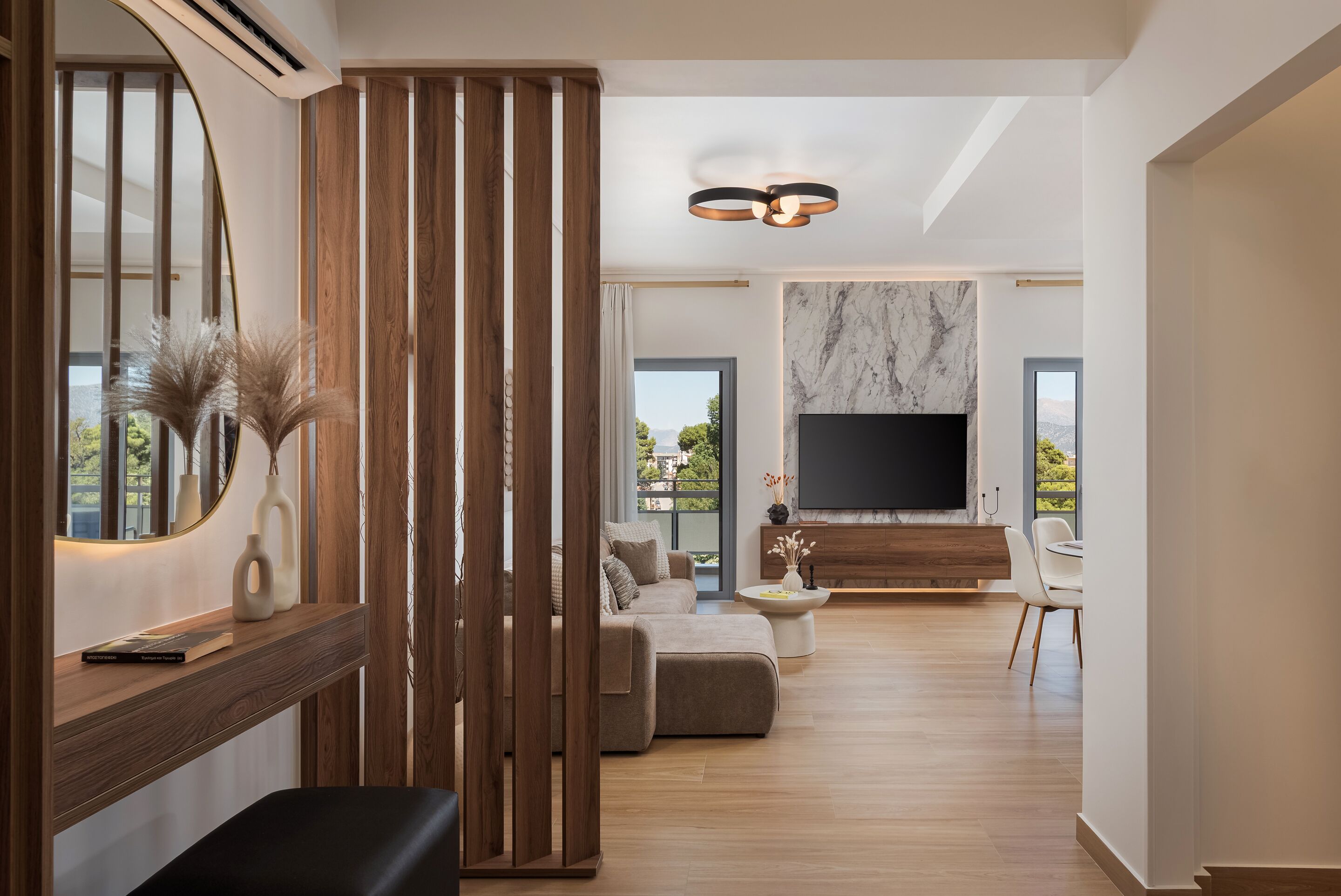 Apartment, 2 Bedrooms | Living area | 65-inch Smart TV with cable channels, Netflix, streaming services