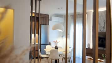 Apartment, 2 Bedrooms | Living area | 65-inch Smart TV with cable channels, Netflix, streaming services