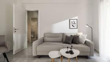 Apartment, 1 Bedroom | Living area | 40-inch Smart TV with digital channels