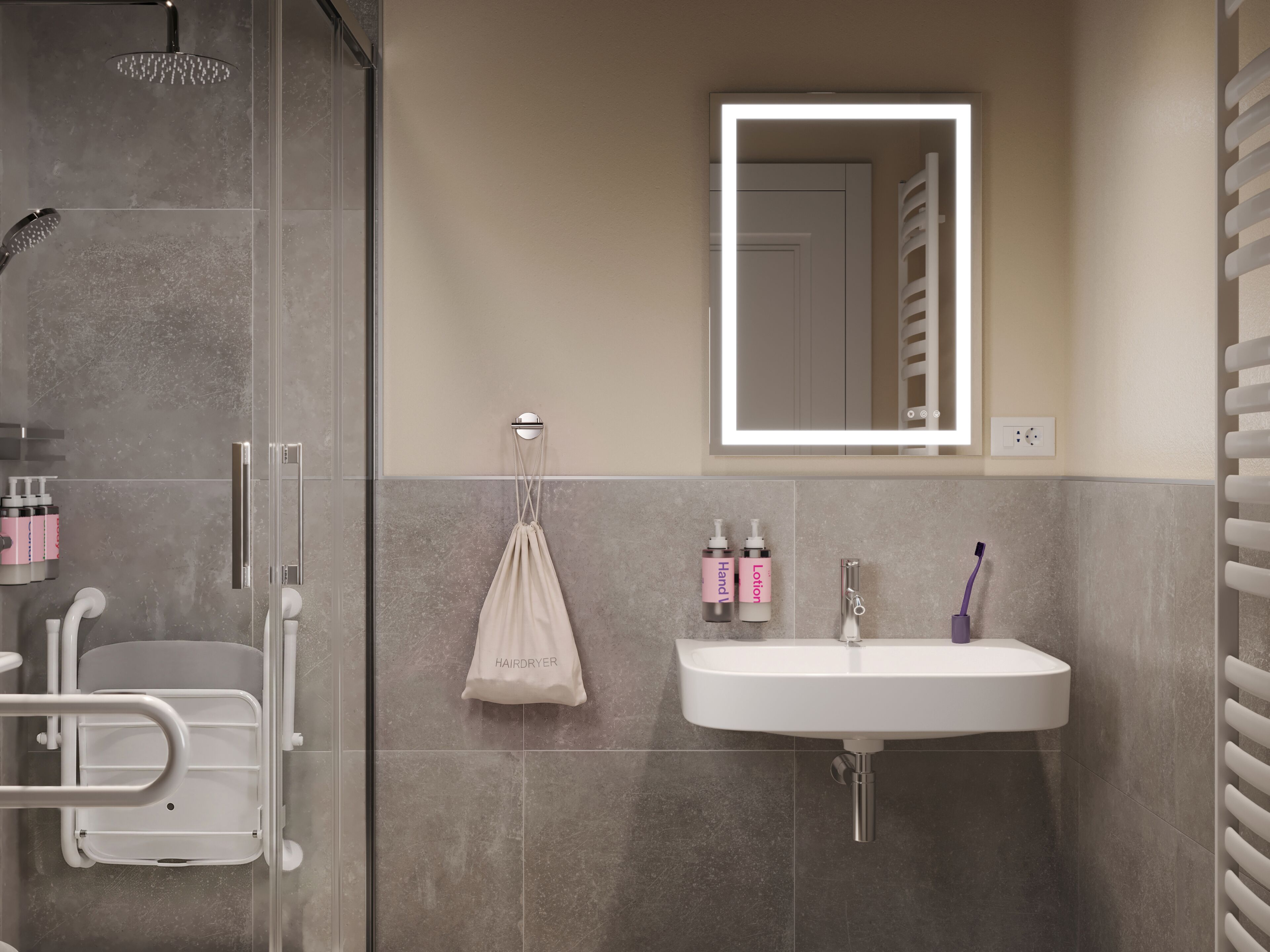 Camera singola, accessibile ai disabili | Bagno | Sapone, shampoo, carta igienica