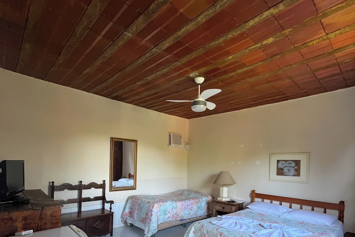 Chalet, Microwave, Poolside | Bed sheets