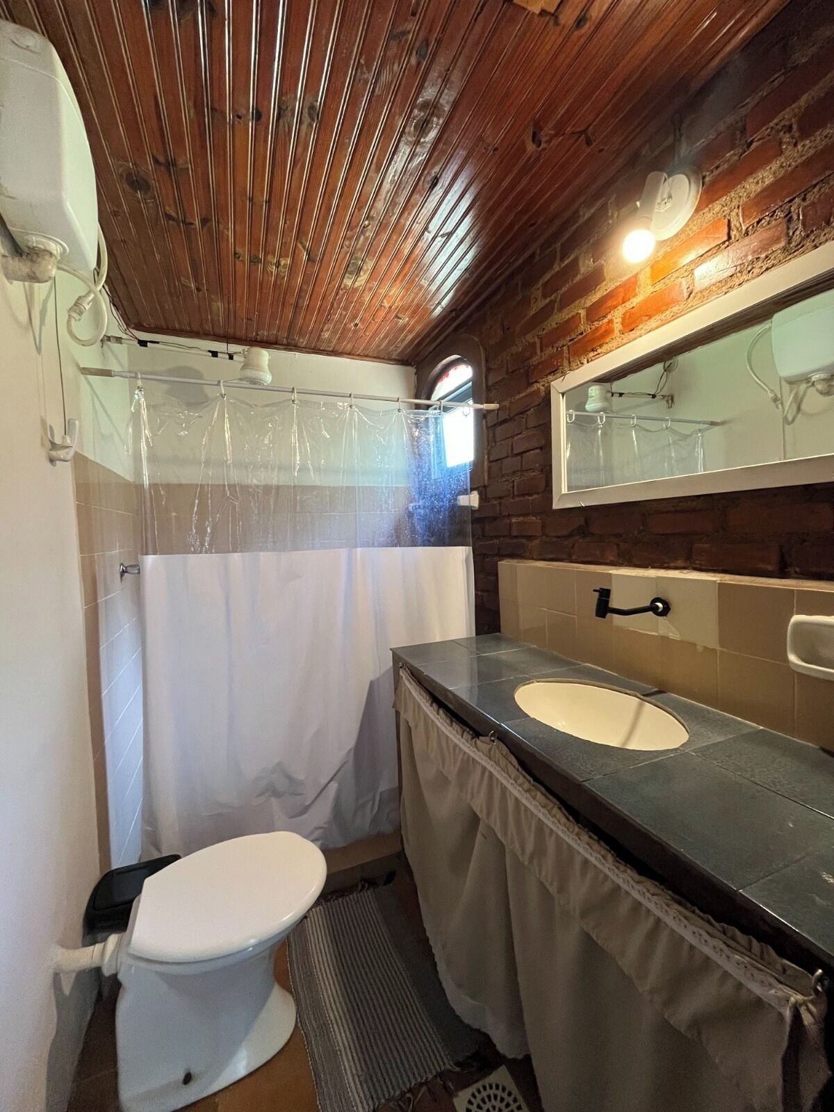 Basic Twin Room, Garden View | Bathroom | Shower, towels, soap, toilet paper