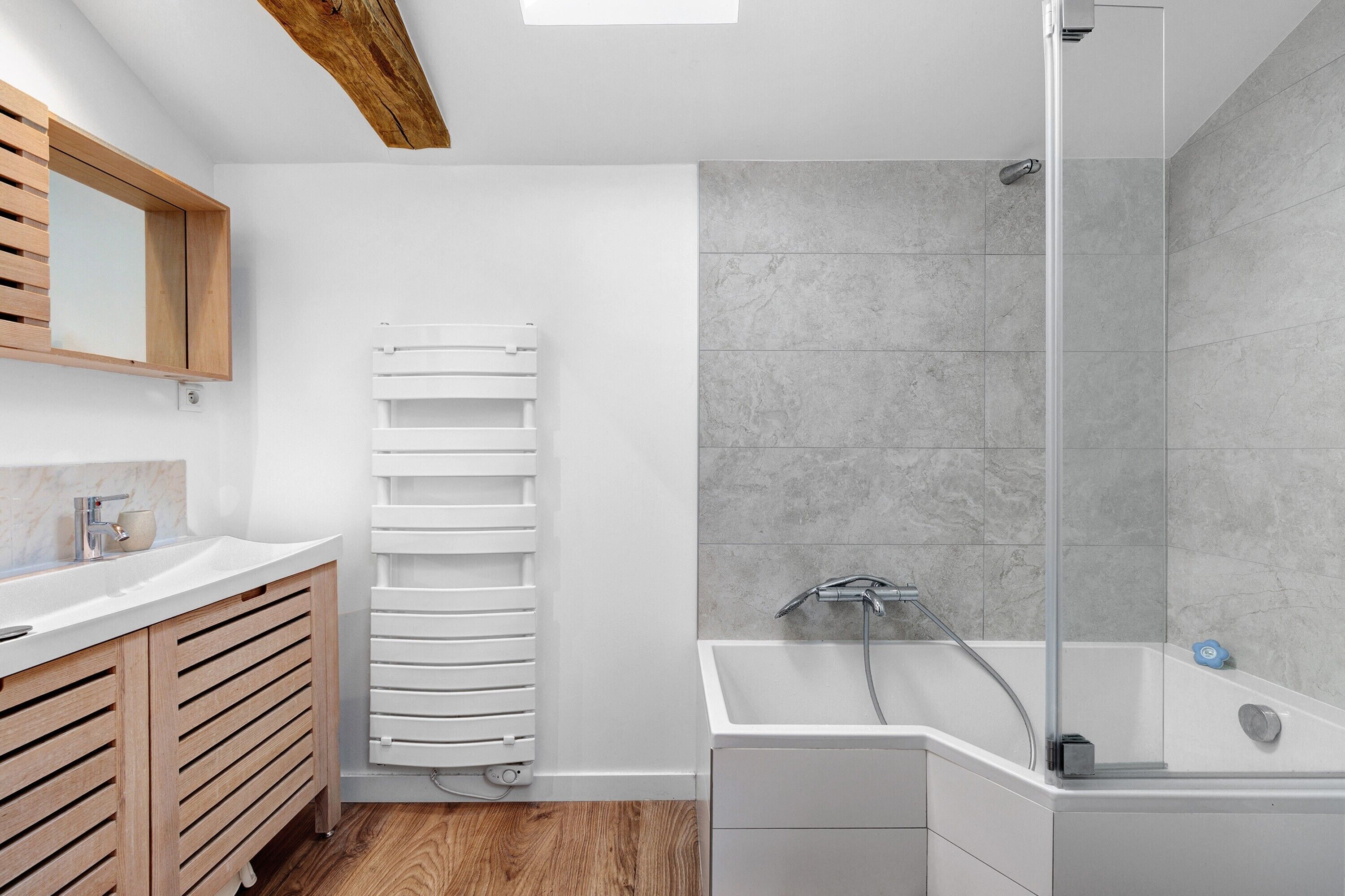 Shower, hair dryer