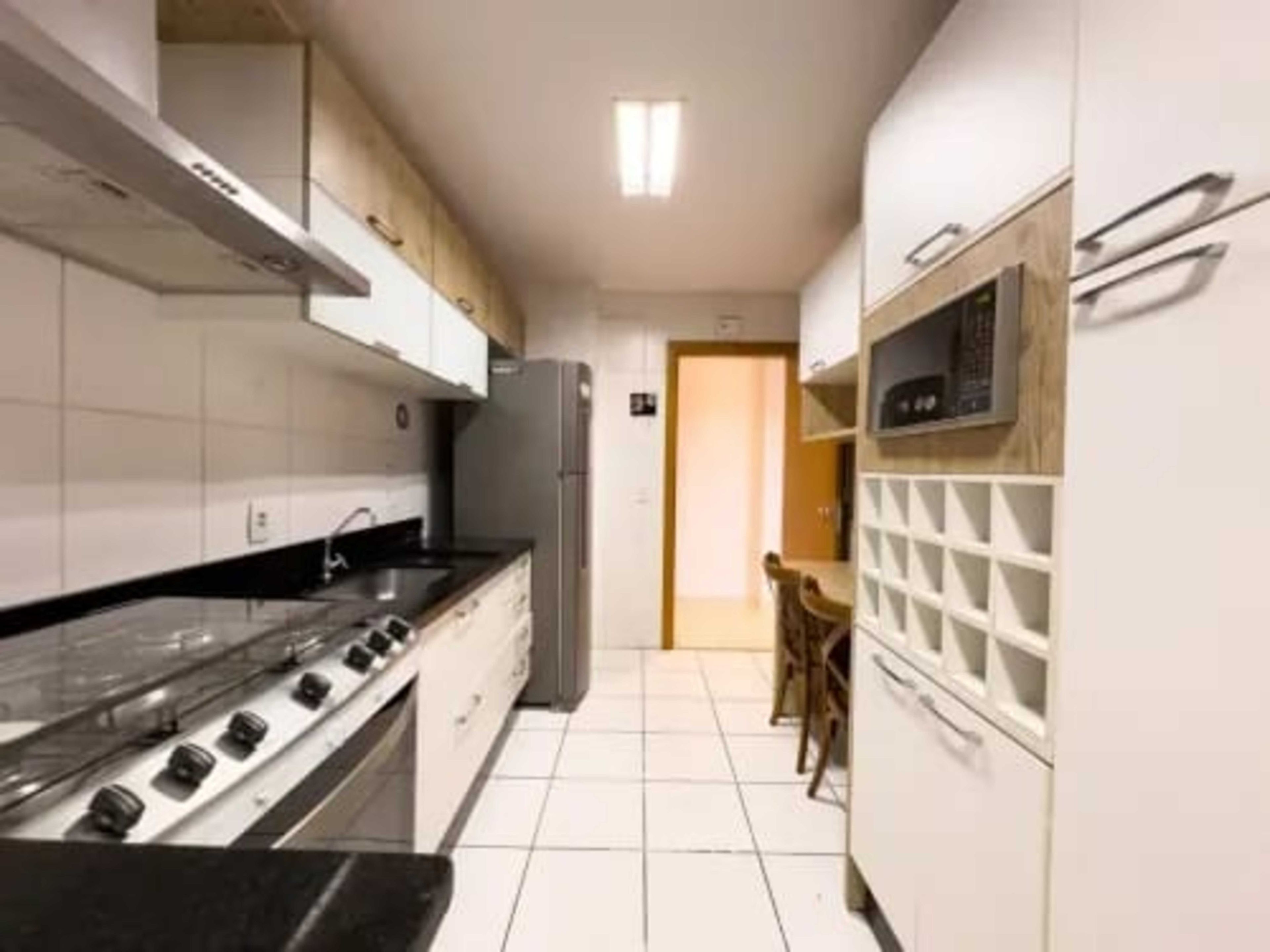 Family Apartment, Beach View | Private kitchen | Coffee/tea maker, full-size fridge, microwave, oven