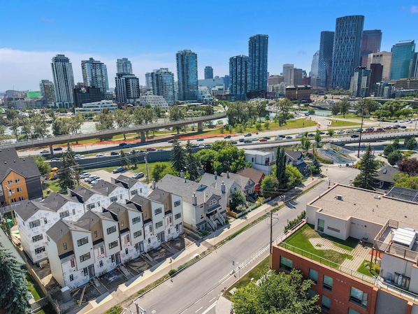Aerial view - The Weekender | Cozy Bridgeland Retreat | Sleeps 2 (Calgary)