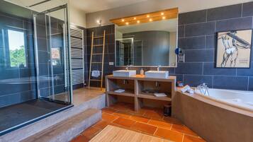 Slippers, towels, soap, shampoo