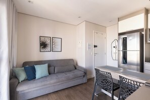 Comfort Apartment, 1 Double Bed with Sofa bed, Balcony, City View | Living area - StayHome - Centro Histórico - Gym & Pool (São Paulo)