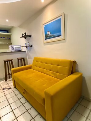 Living area - Apartment 108 beachfront (Natal)
