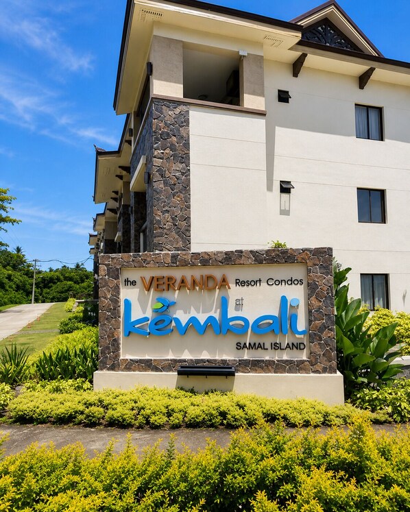A sign for the Veranda Resort Condos at Kembali, Samal Island.