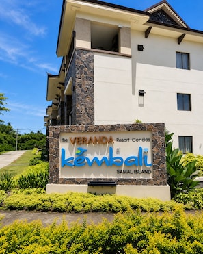 A sign for the Veranda Resort Condos at Kembali, Samal Island.