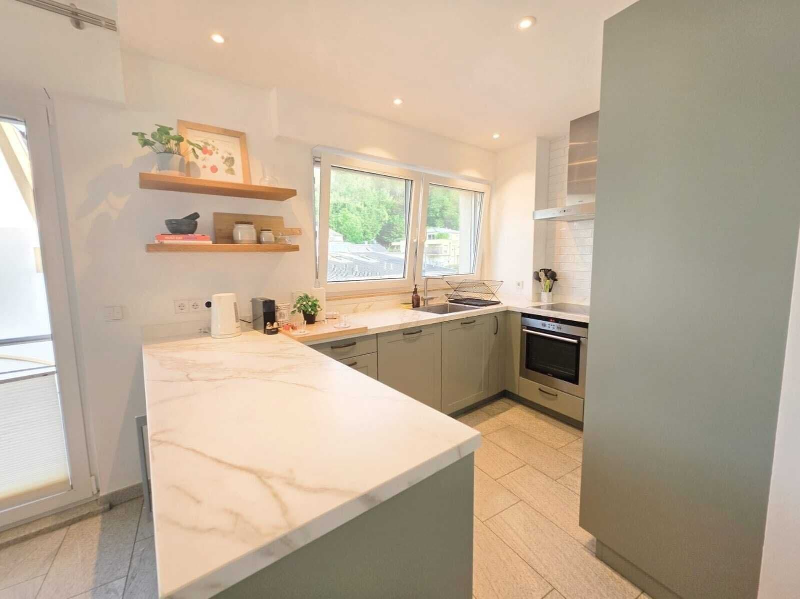 Departamento, balcón, vista a la ciudad | Cocina privada