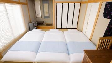 Desk, iron/ironing board, travel cot, free WiFi