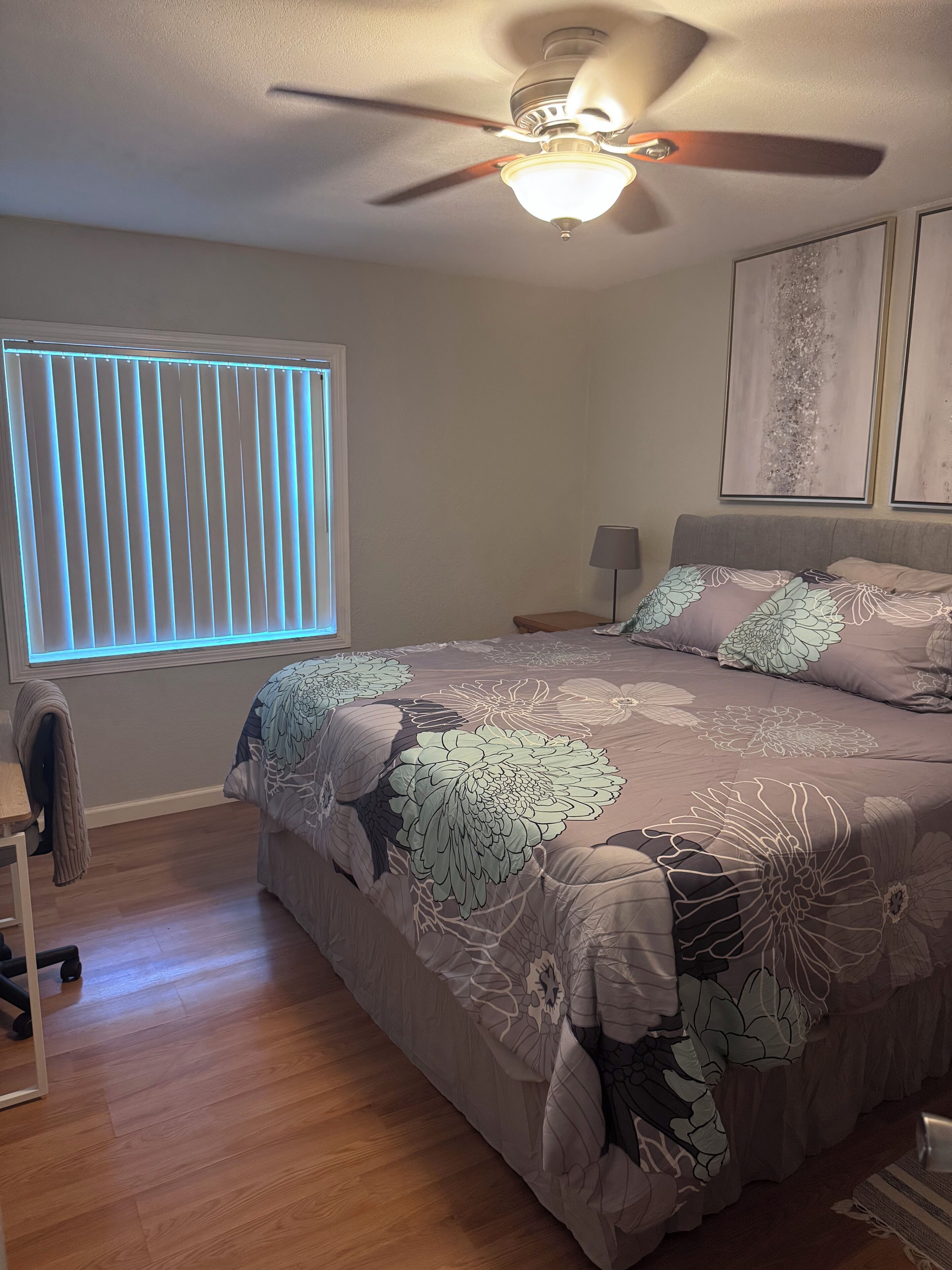 2 bedrooms, iron/ironing board, WiFi, bed sheets