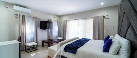 Chambre Double, patio, vue jardin