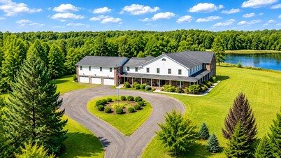 Luxury Estate on 10 acres with Pond and Ballroom!