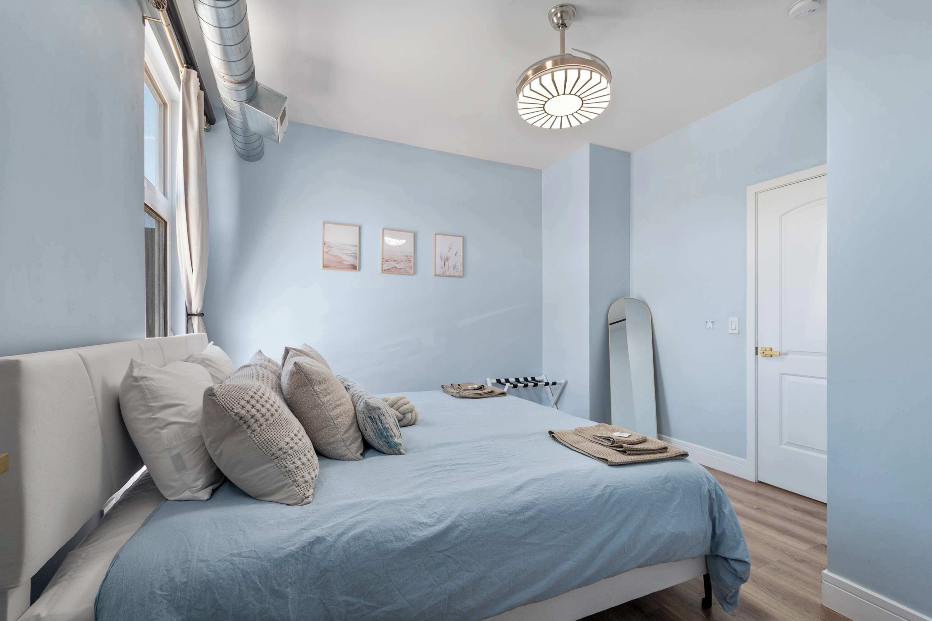 2 bedrooms, iron/ironing board, travel crib, WiFi