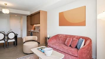 Standard Apartment, Balcony, City View | Living area
