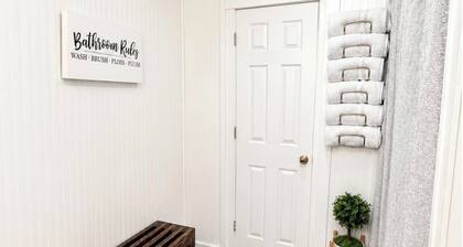 The Red Door, a cozy and stylish retreat in the heart of Newton, Illinois.