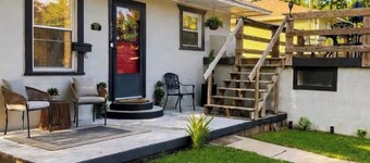The Red Door, a cozy and stylish retreat in the heart of Newton, Illinois.
