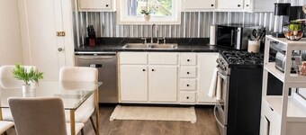 The Red Door, a cozy and stylish retreat in the heart of Newton, Illinois.
