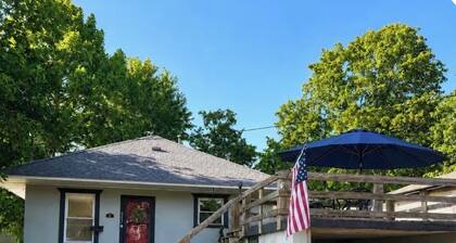 The Red Door, a cozy and stylish retreat in the heart of Newton, Illinois.