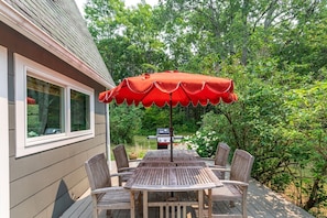 Outdoor dining - NEW: Catskills River Farmhouse (Ferndale)