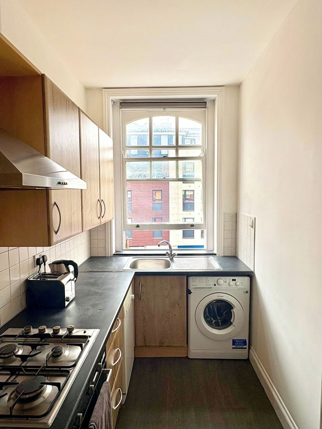 Fridge, microwave, oven, toaster