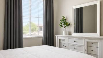 4 bedrooms, iron/ironing board, travel cot, WiFi