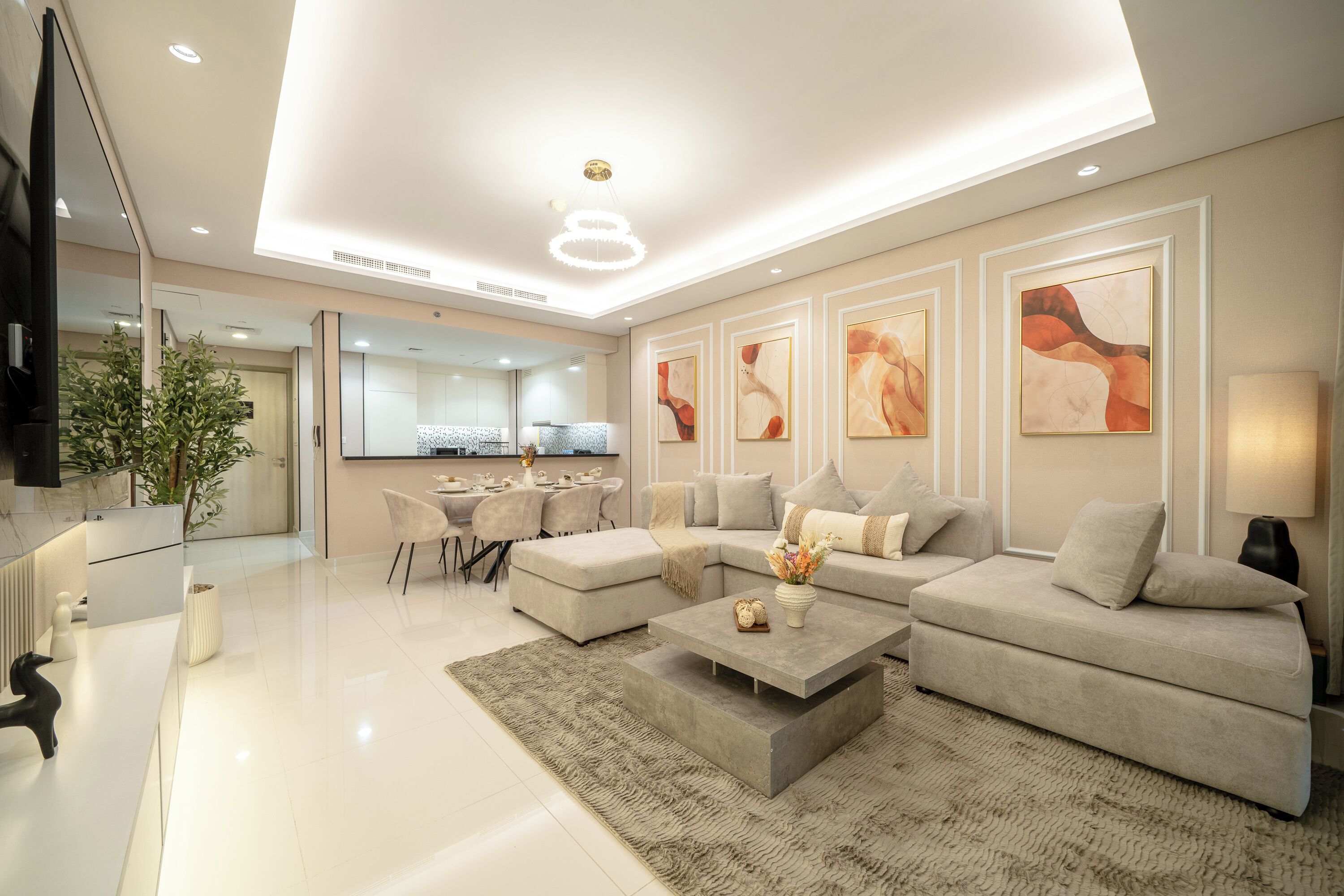 Deluxe-Apartment, Stadtblick | Wohnbereich