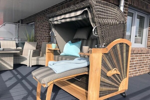 Terrace/patio - Sailing house "Penthouse meertied" (Büsum)