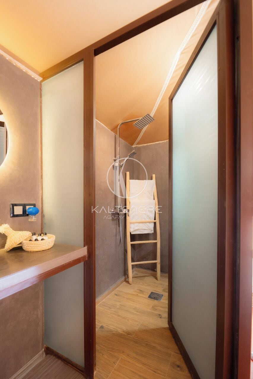 Comfort Quadruple Room, Patio, Mountain View | Bathroom | Separate tub and shower, hair dryer, towels, soap