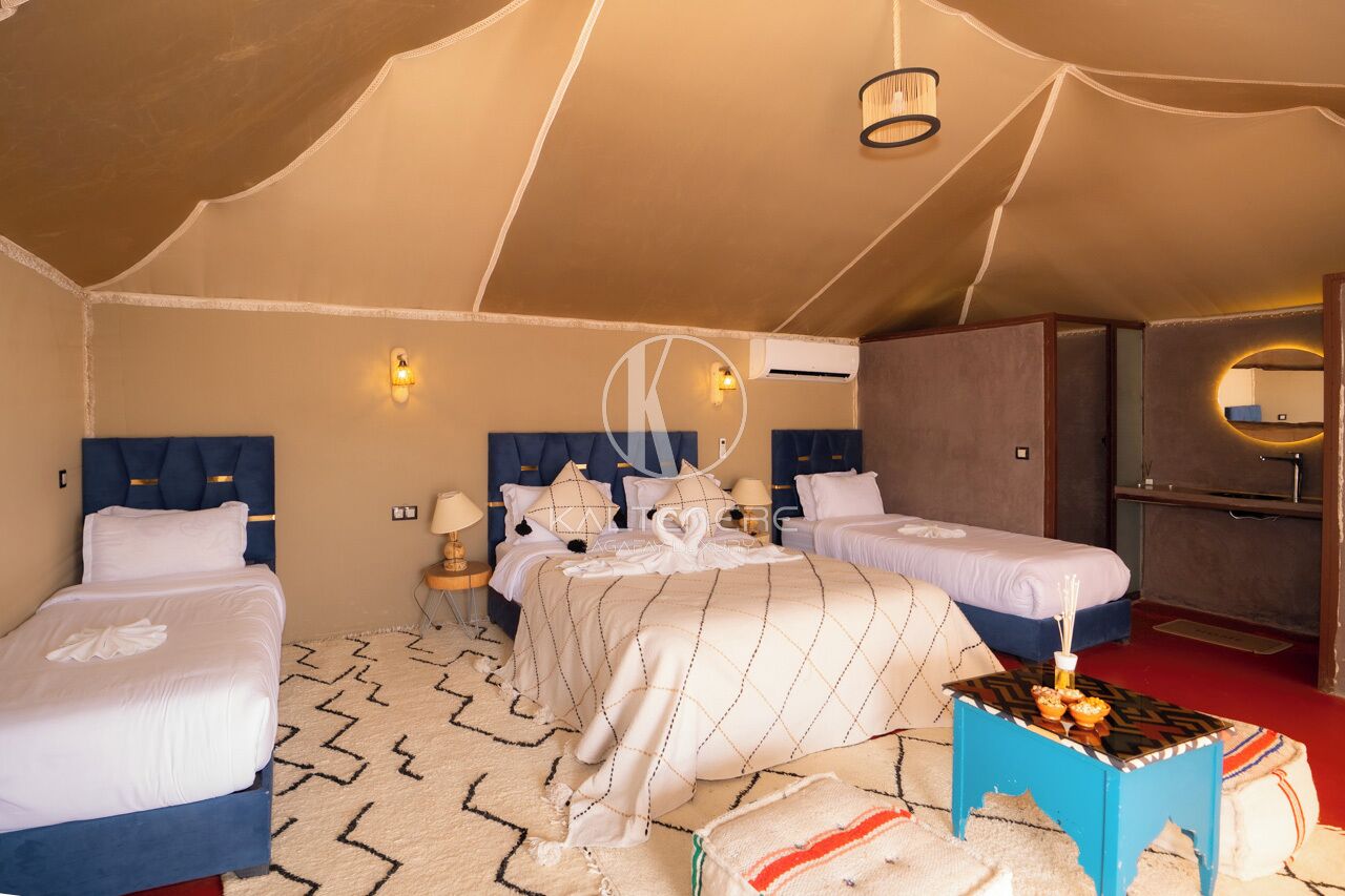 Chambre Quadruple Confort, patio, vue montagne