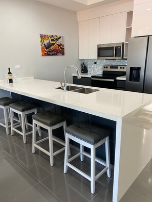 Apartment, Balcony, Sea View | Private kitchen - 3BR Luxury Penthouse Suite - Dream 36  (Montego Bay)
